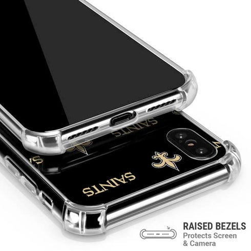 NFL New Orleans Saints Blitz Series iPhone XS Max Clear Case